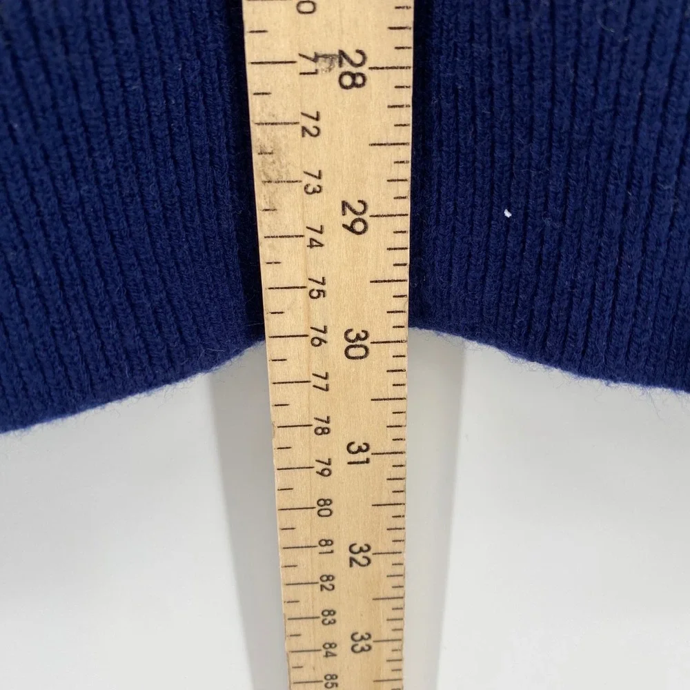 Vineyard Vines Sweater Mens XL Blue Fair Isle Merino Wool 1/4 Zip Pullover